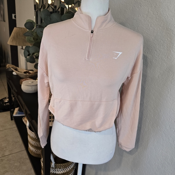 Gymshark Tops - Gymshark Women's Pippa Pullover Light Pink M Workout Long Sleeve